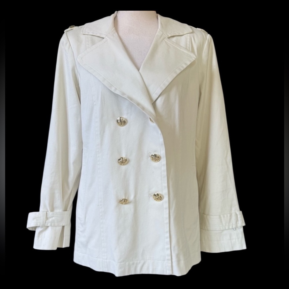 LINEA by LOUIS DELL’ OLIO ladies, off-white, long sleeve blazer, medium - Picture 3 of 16